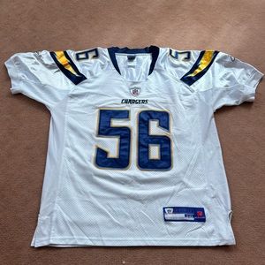Used Shawne Merriman Chargers Stitched Reebok Jersey Size 48